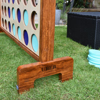 Giga Groot 4 op een rij - ECO Essenhout - 83x63cm - Made in India