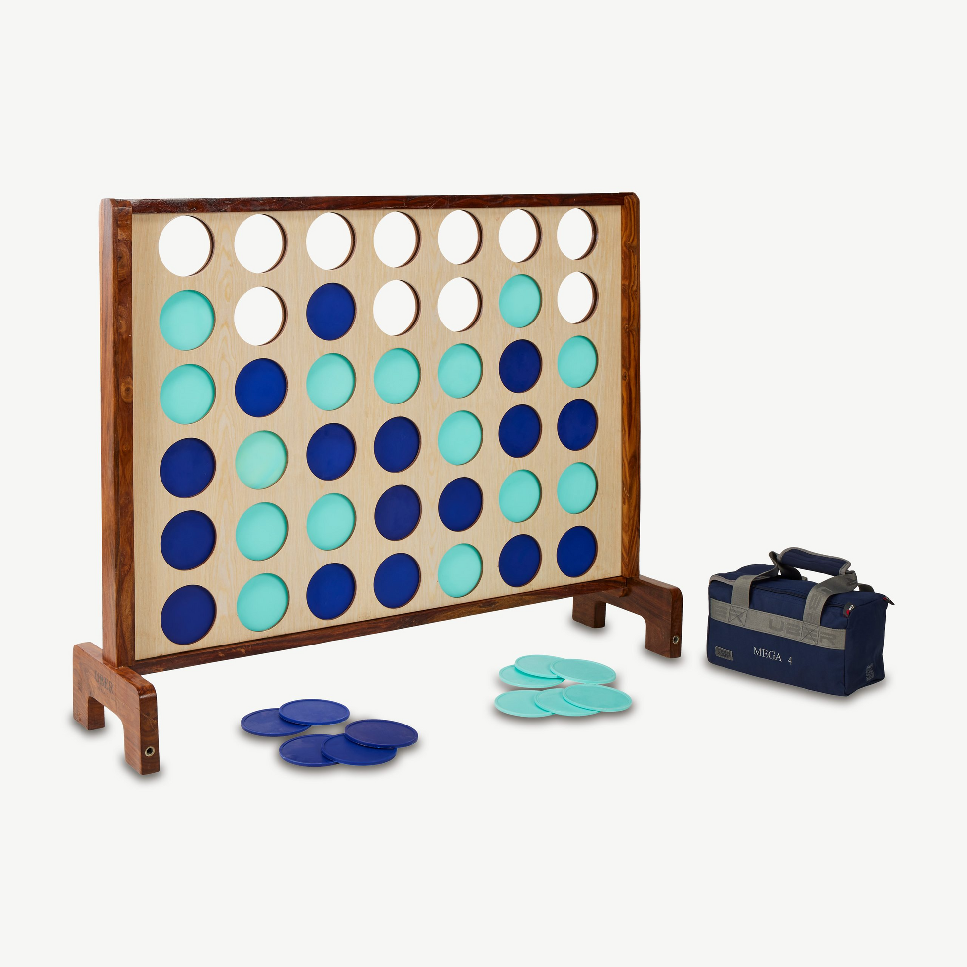 Mega 4 op een rij - ECO Essenhout - 115x80 cm - Made in India