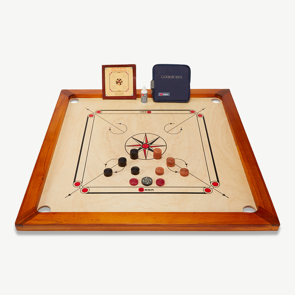 Premium Carrom Board Set - 7 KG - 74 x 74cm - ECO Hardhout - Carrom Board exclusive