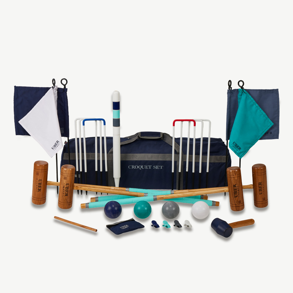 Professionele Croquet Set - 4 Spelers - Hardhout - Designed in England