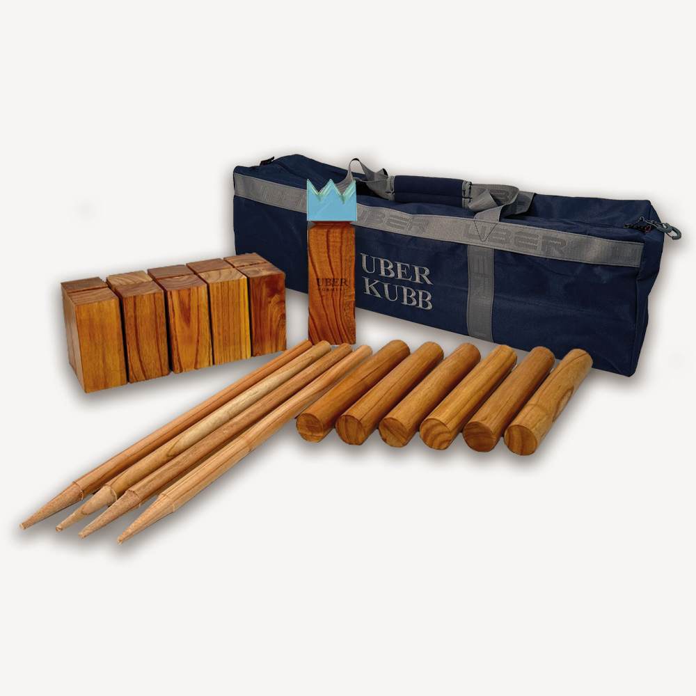 Uber Kubb - Officiele Set - ECO Hardhout - Inclusief Tas