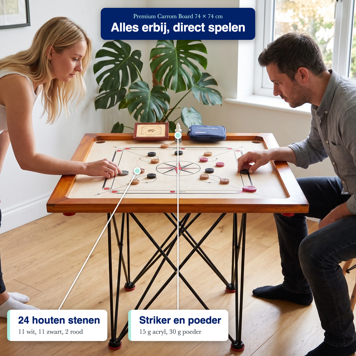 Premium Carrom Board 74x74 cm