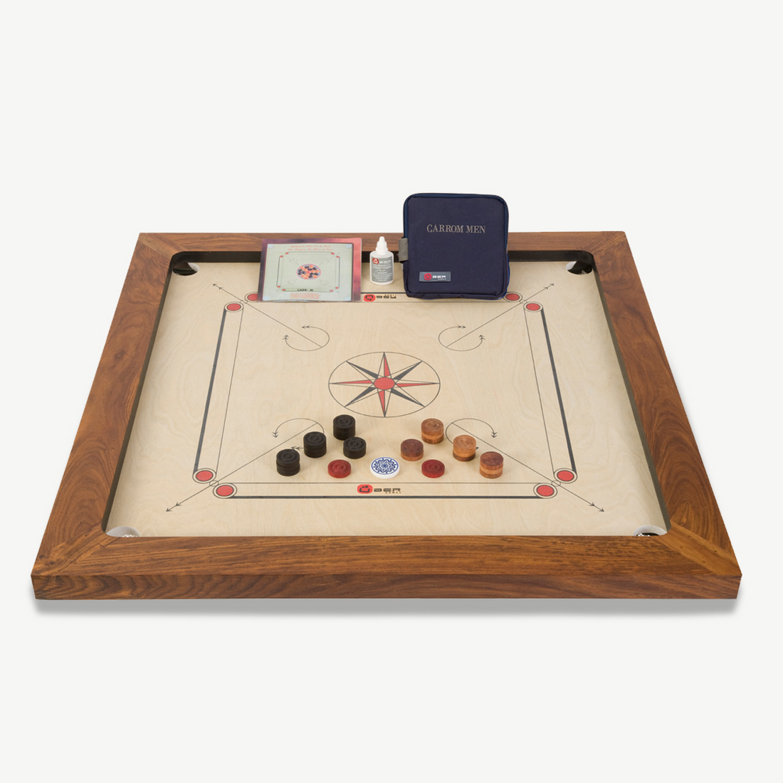 Championship Carrom Board Spel - 18 KG - ECO Hardhout uit India - Ubergames