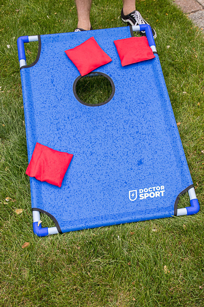 Dubbele USA Cornhole Set - Blauw/Rood - In Draagtas - Compleet en Prof.