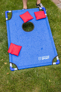 Dubbele USA Cornhole Set - Blauw/Rood - In Draagtas - Compleet en Prof.