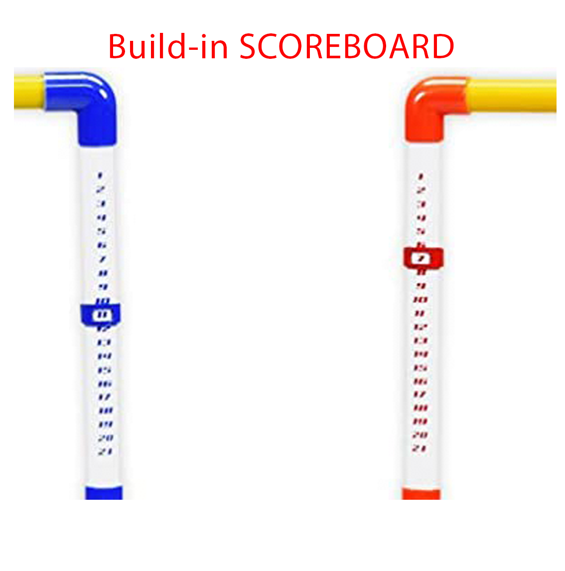 Dubbel ladder golfspel set blauw-rood echte GolfBolas in de tas