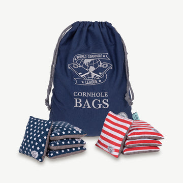 World Cornhole League Cornhole Bean Bags - 4 Stars & 4 Stripes