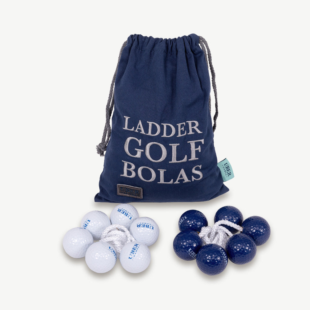 DOCTOR SPORT ladder golf throwing game, official real golf balls, 3 pairs of 2 balls, official length made of braided nylon (30 cm), metal clip for the perfect closure, professional