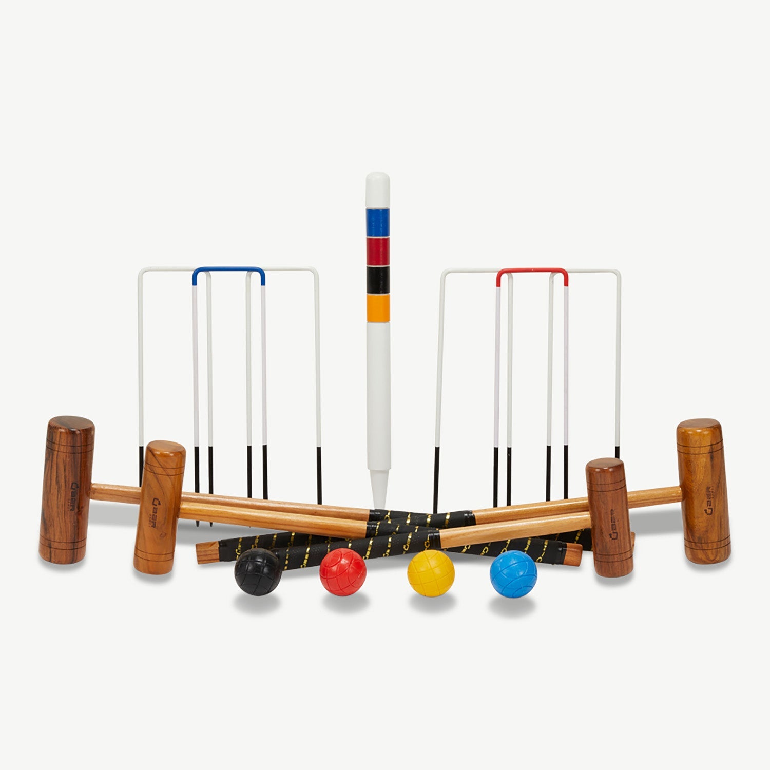 Familie Croquet Spel - 4 Spelers - Hardhout - Designed in England - Produced in India