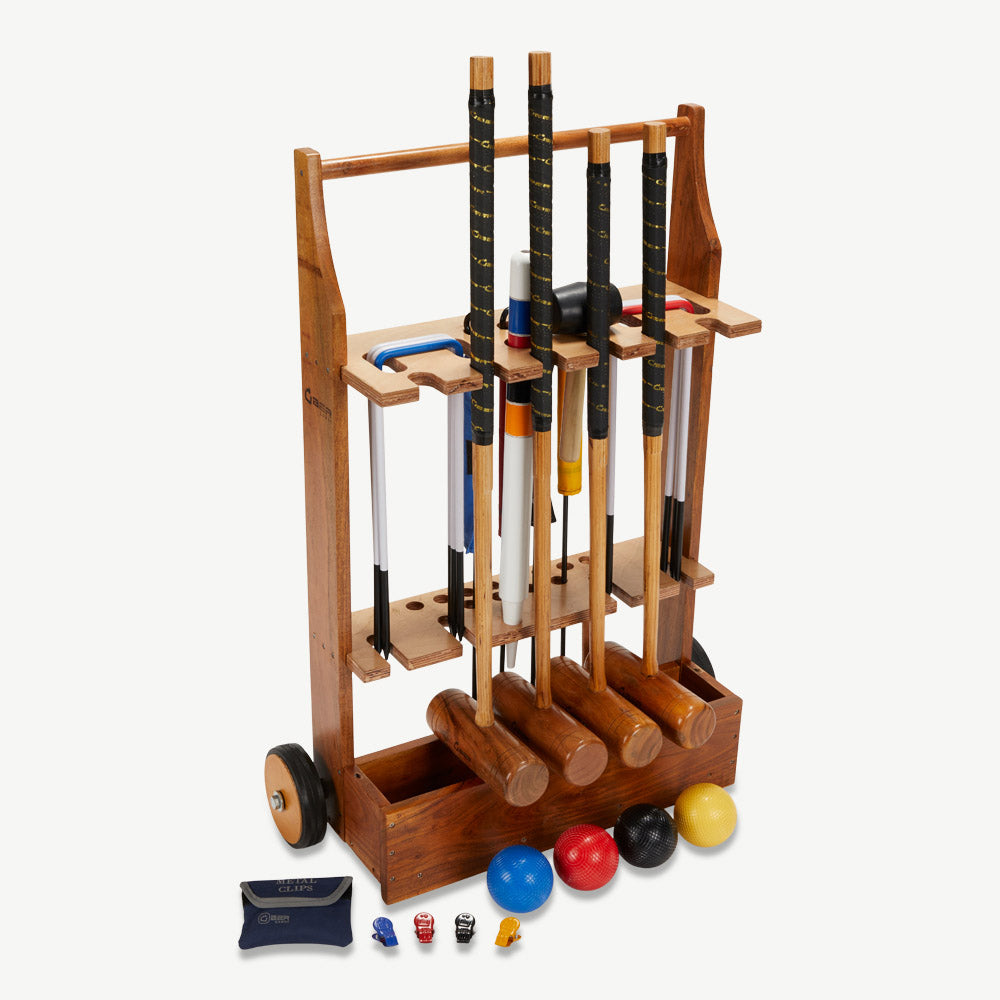 Professionele Croquet Set - 4 Spelers - Hardhout - Designed in England