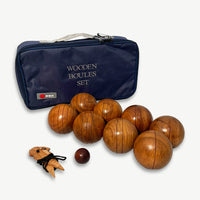 Wooden Boules Set - Jeu De Boules - In Tas - India luxe Houtsoort