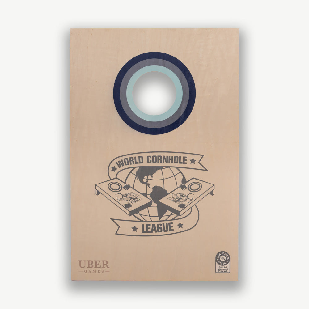 World Cornhole League – 90 x 60 cm Double Board Set - 100% Hout - 16 super Bean Bags - Profi