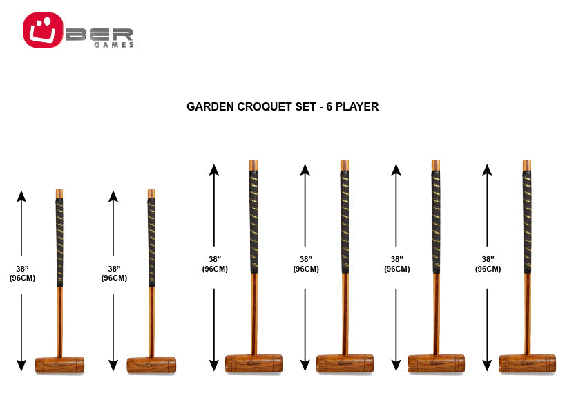 Engelse Tuin Croquet Set - 6 Persoons - Hardhout - Designed in England - Uniek