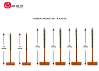 Engelse Tuin Croquet Set - 6 Persoons - Hardhout - Designed in England - Uniek