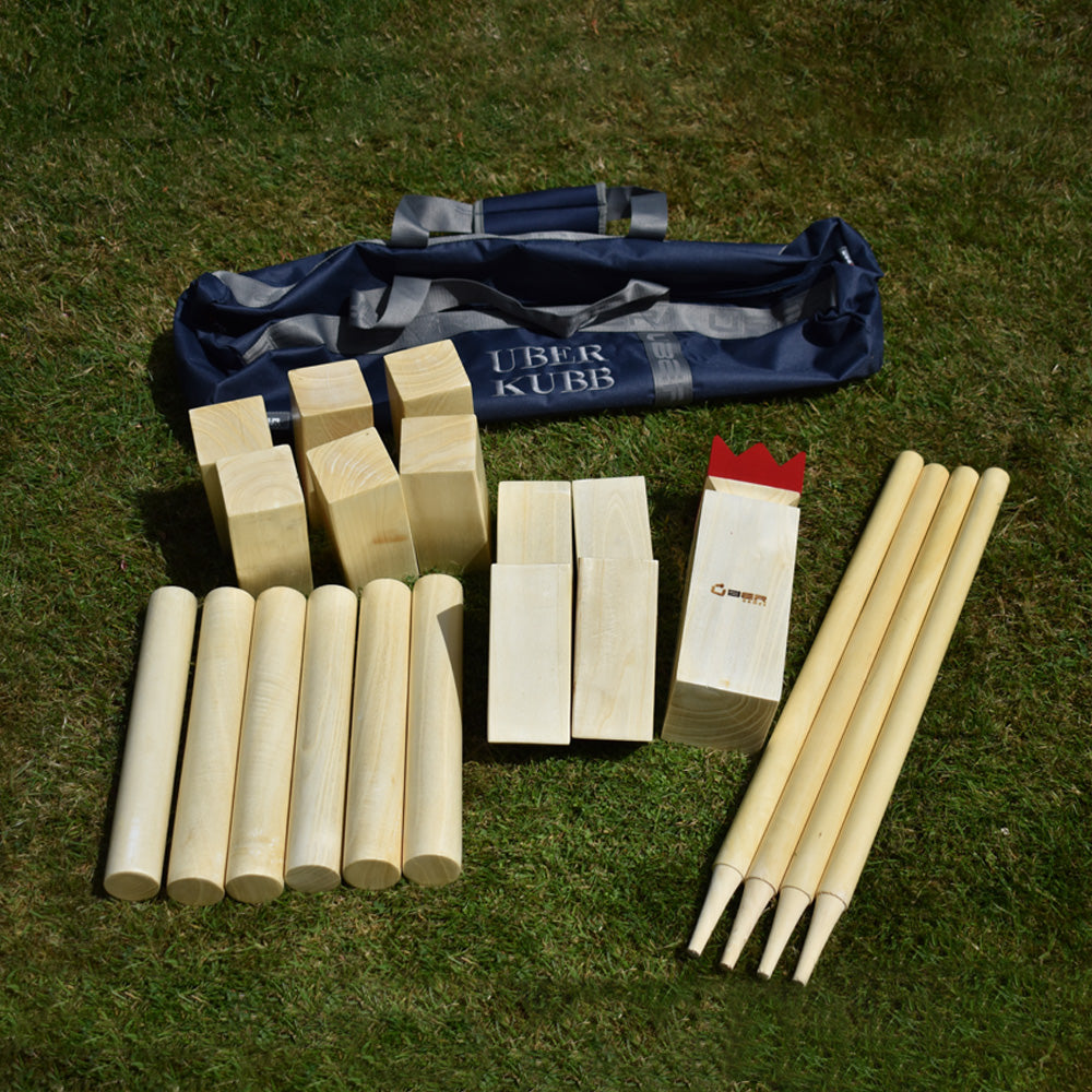 Uber Kubb - Officiele Set - ECO Hardhout - Inclusief Tas