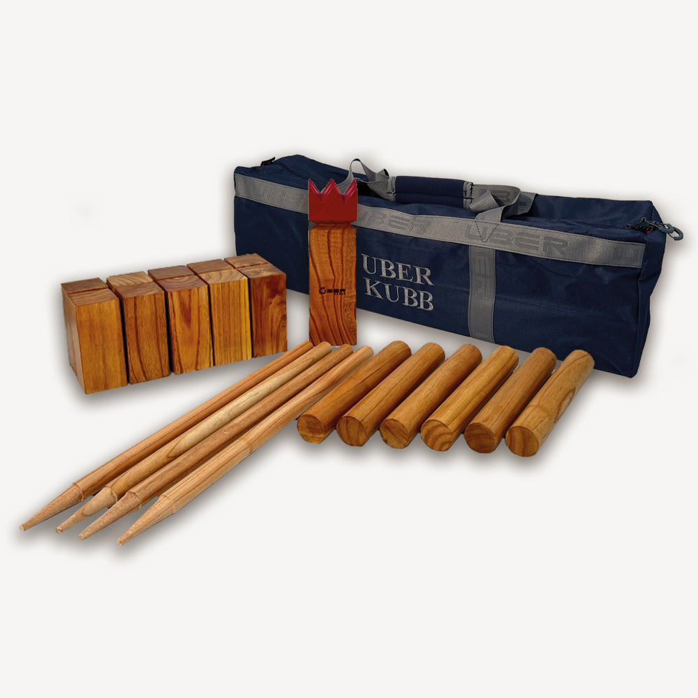 Uber Kubb - Officiele Set - ECO Hardhout - Inclusief Tas